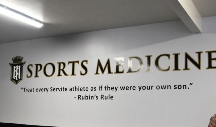 sports medicine - "Treat every Servite athlete as if they were your own son." 